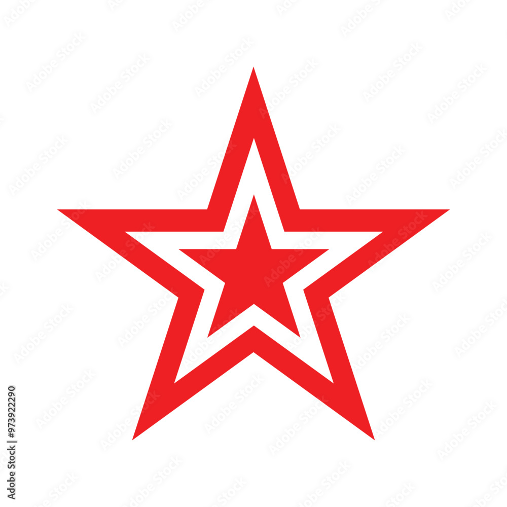 Illustration star on white background Illustration star on white background
