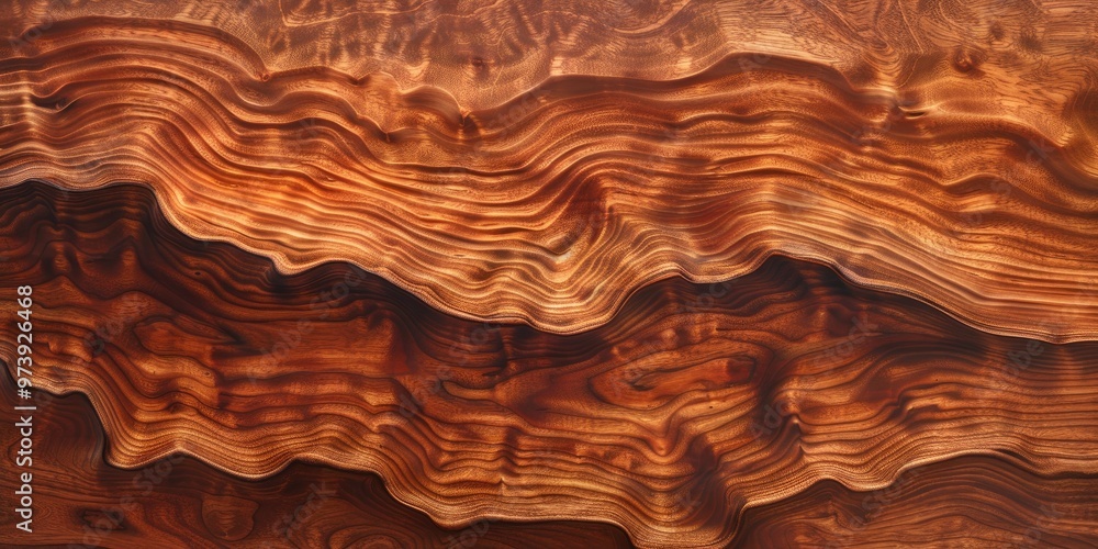 Captivating madrona wood veneer displaying flowing grain patterns in deep cinnamon tones. Captivating madrona wood veneer displaying flowing grain patterns in deep cinnamon tones.