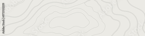 Topographic line contour map background, geographic grid map linkedin banner