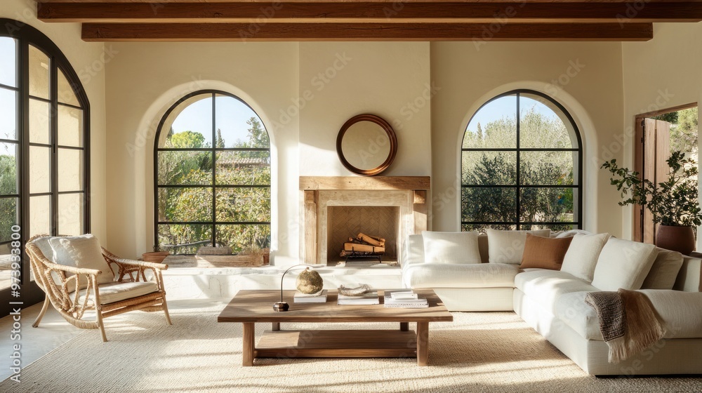 Fototapeta premium Mediterranean-Inspired Living Room