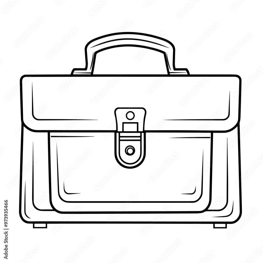 Minimalist vector outline of a briefcase icon for versatile use. Minimalist vector outline of a briefcase icon for versatile use.