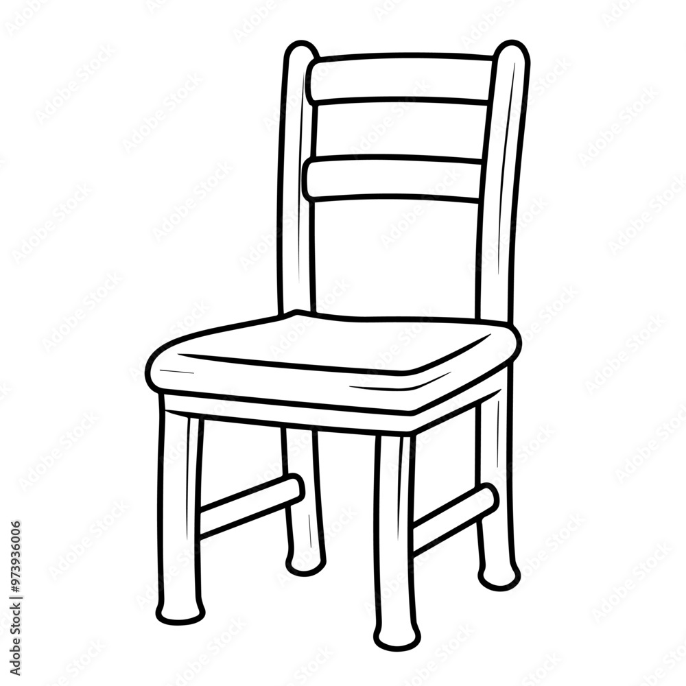 Clean vector outline of a chair icon for versatile applications. Clean vector outline of a chair icon for versatile applications.