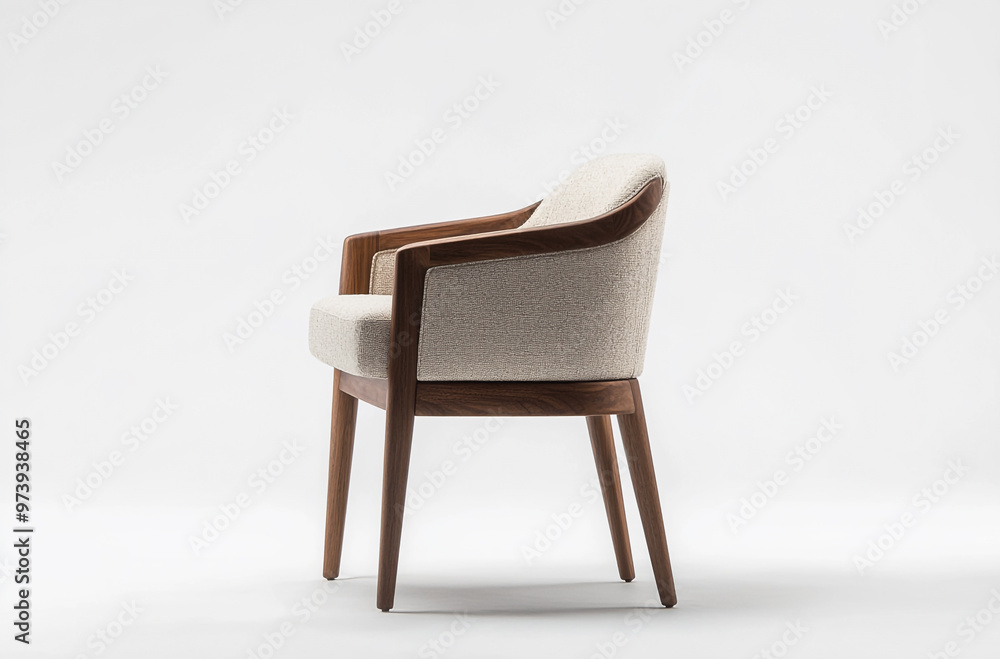 a guest chair with padded seat and backrest, and wooden frame a guest chair with padded seat and backrest, and wooden frame