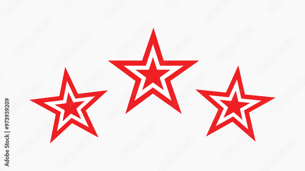 Red colour Illustration stars on white background Red colour Illustration stars on white background
