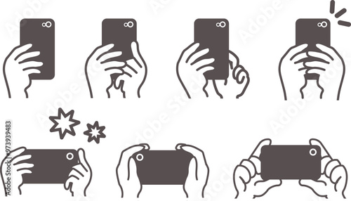 スマホで撮影するイラストセット