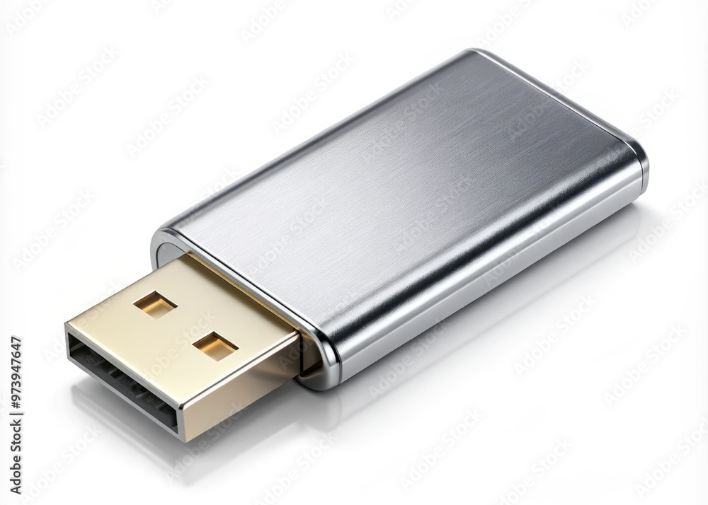 A slender, modern, wireless memory stick with a compact design and sleek metallic finish, allowing for easy file A slender, modern, wireless memory stick with a compact design and sleek metallic finish, allowing for easy file