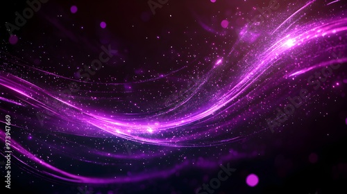 Abstract cosmic spirals, deep purples and blacks, seamless design, starry night sky elements, futuristic, smooth gradients.