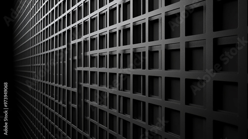 Wallpaper Mural Illuminated spotlight shining on black tiled floor against dark backdrop Torontodigital.ca