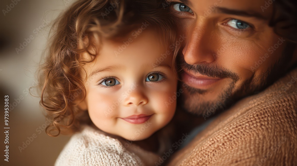 A young child posing with a parent, both smiling casually at the camera in a well-lit studio environment, with the child holding a toy. A young child posing with a parent, both smiling casually at the camera in a well-lit studio environment, with the child holding a toy.
