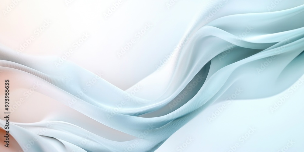 Obraz premium Soft waving smoke lined abstract background in white and grey colors