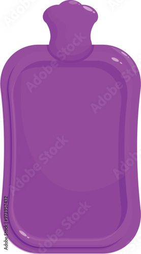 Classic hot water bottle filled with hot water, providing warmth and comfort