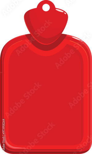 Red hot water bottle is a classic way to stay warm on cold winter nights