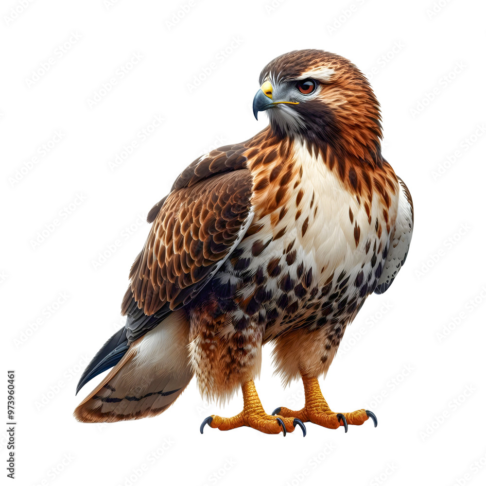 Obraz premium red tailed hawk isolated transparent background