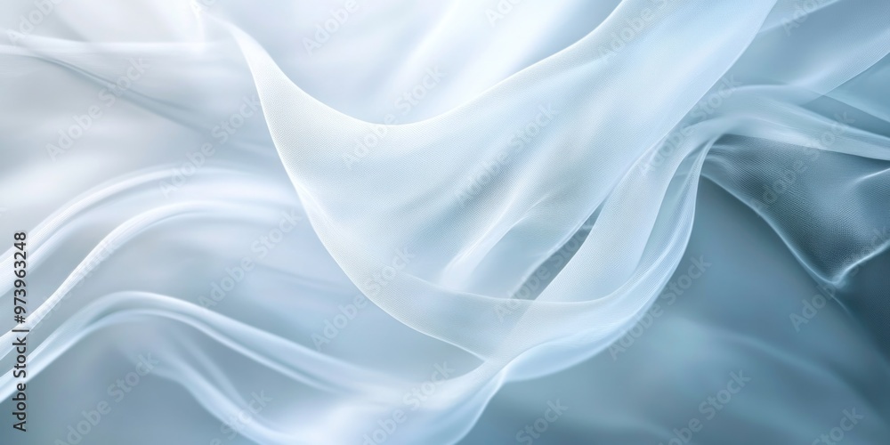 Obraz premium Soft waving abstract background in white and grey colors