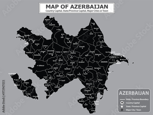 Geography Political map. Political map of country with capital, province or state capital, major cities and town.