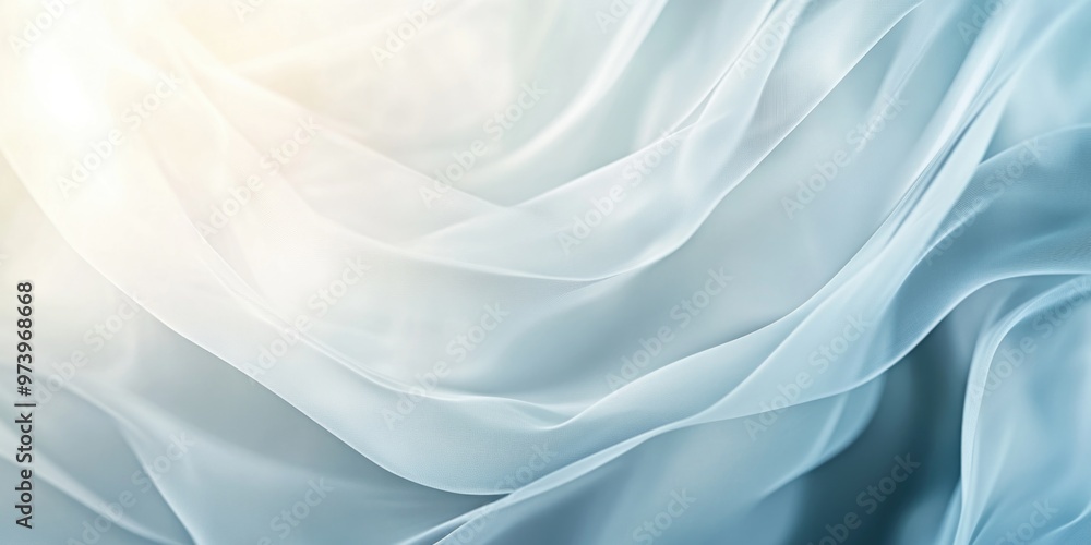 Soft waving smoke lined abstract background in white and grey colors