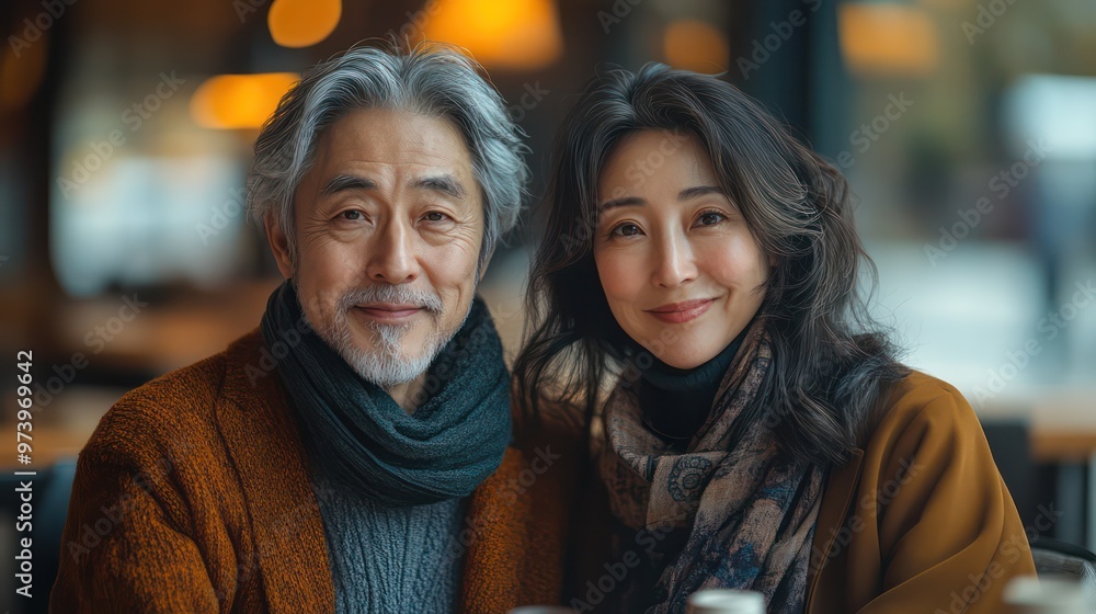 A candid moment of a male Asian patient, old, sitting at a dining table with his spouse. A candid moment of a male Asian patient, old, sitting at a dining table with his spouse.