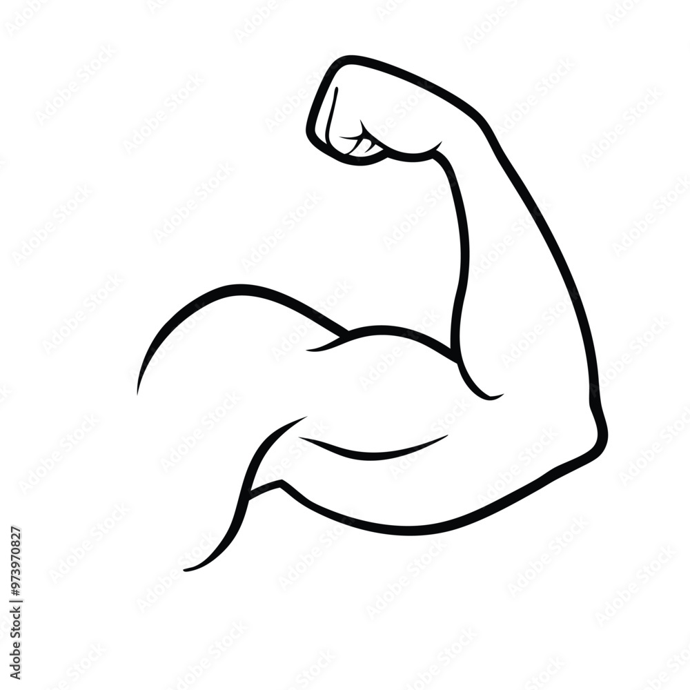 Strong Biceps Vector Health and Fitness Symbol. Strong Biceps Vector Health and Fitness Symbol.