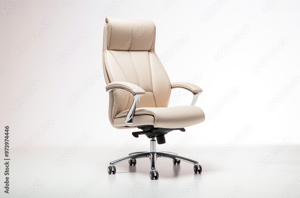 Obraz premium leather office chair with seat and back
