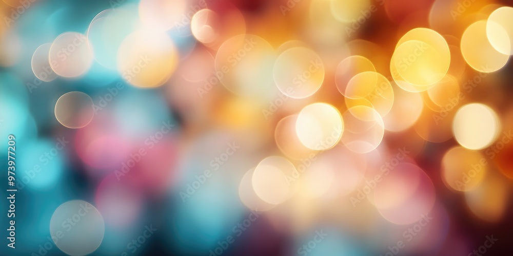 Fototapeta premium Blurred Christmas lights background with festive holiday bokeh and ornaments 