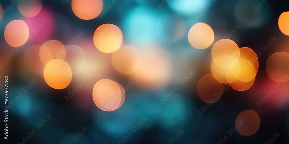 Obraz premium Blurred Christmas lights background with festive holiday bokeh and ornaments 