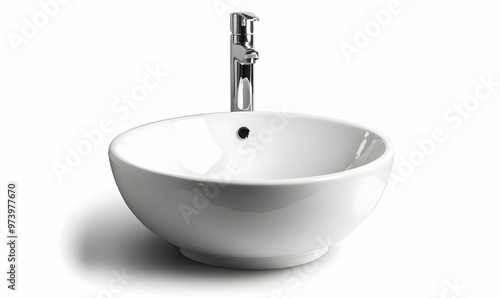 Washbasin isolated on white background