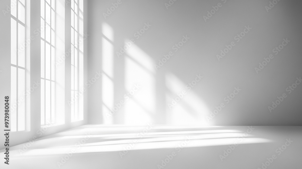 Obraz premium Empty space in white architecture 