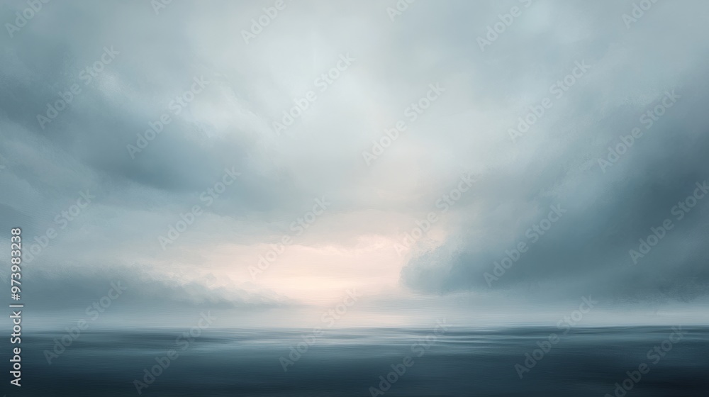 A moody sky just before dusk, with gray and soft pastel shades blending as the daylight fades and a gentle breeze moves the clouds. A moody sky just before dusk, with gray and soft pastel shades blending as the daylight fades and a gentle breeze moves the clouds.