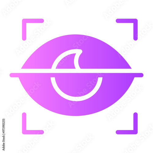 eye scanner Gradient icon