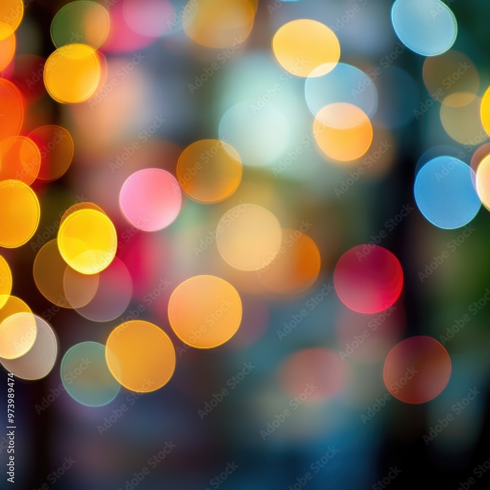 Fototapeta premium Blurred Christmas lights background with festive holiday bokeh and ornaments