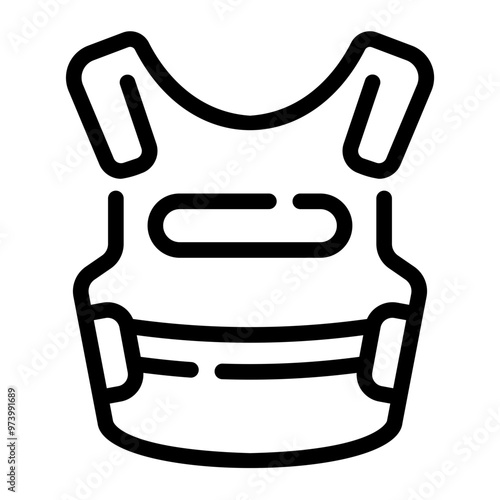 bulletproof vest Line Icon