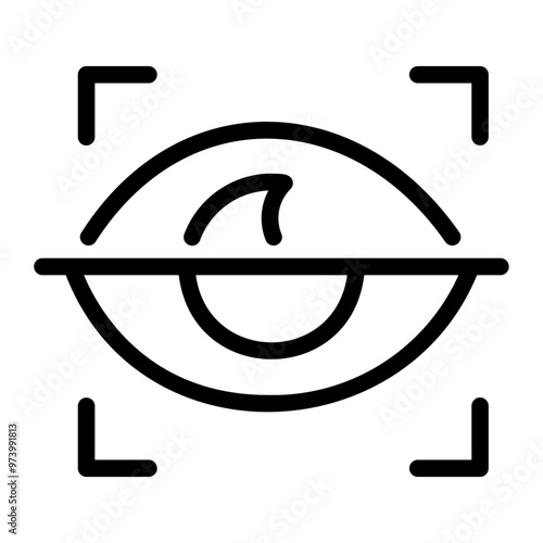 eye scanner Line Icon