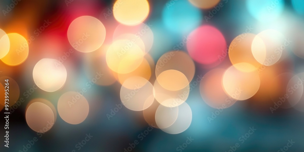 Obraz premium Blurred Christmas lights background with festive holiday bokeh and ornaments 