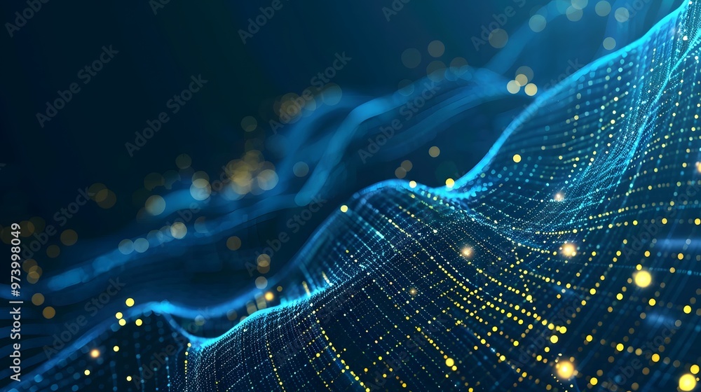 abstract blue background with stars