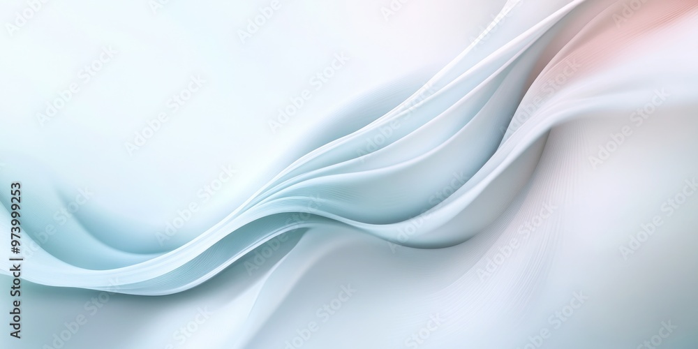 Fototapeta premium Soft waving smoke lined abstract background in white and grey colors