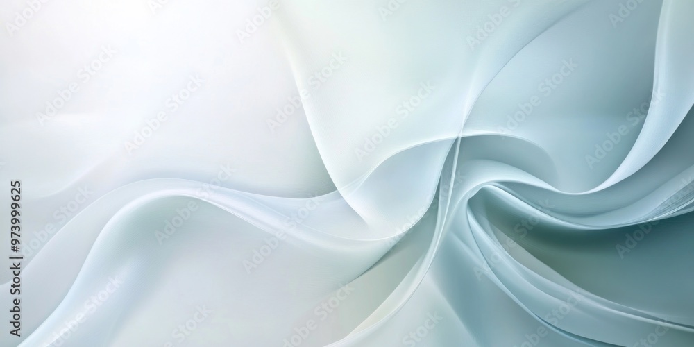 Obraz premium Soft waving smoke lined abstract background in white and grey colors