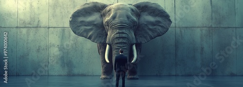 a big problem that is so evident and important that nobody wants to talk about it, like an elephant in the room photo