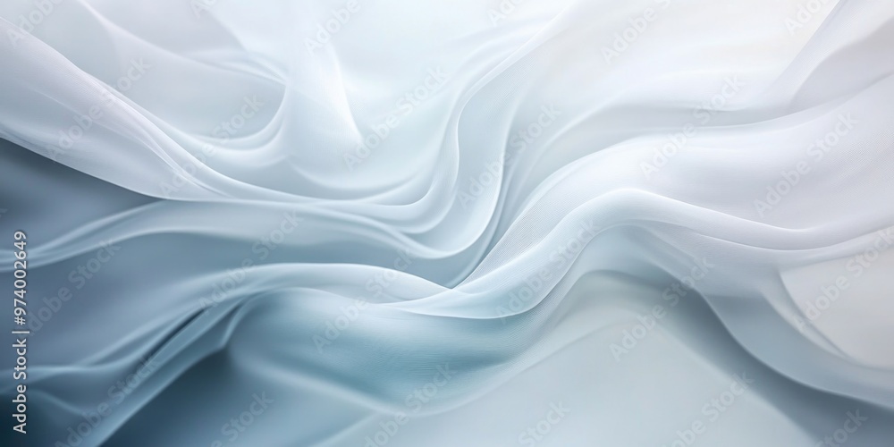 Fototapeta premium Soft waving smoke lined abstract background in white and grey colors