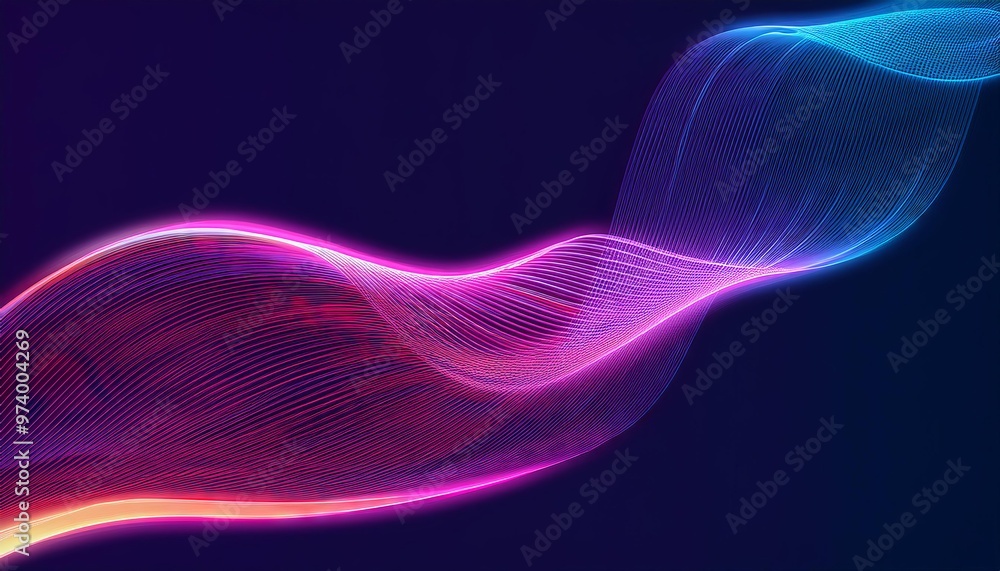 Abstract background with glowing lines and waves. Abstract background with glowing lines and waves.