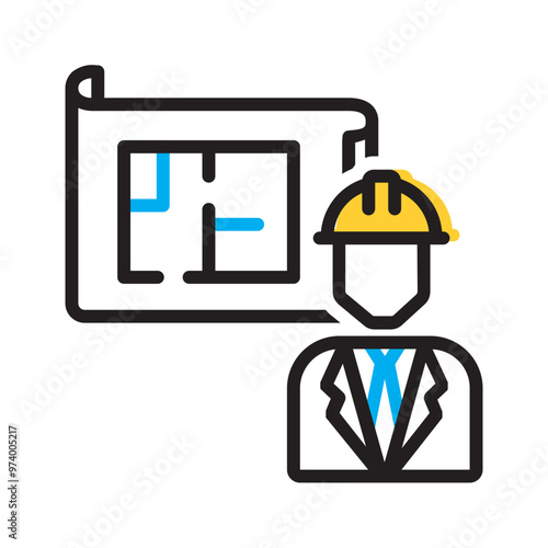 Vector multicolor icon for Architecture