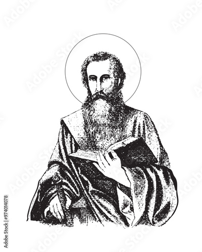 Saint Paul the Apostle Illustration Christian religious Vector