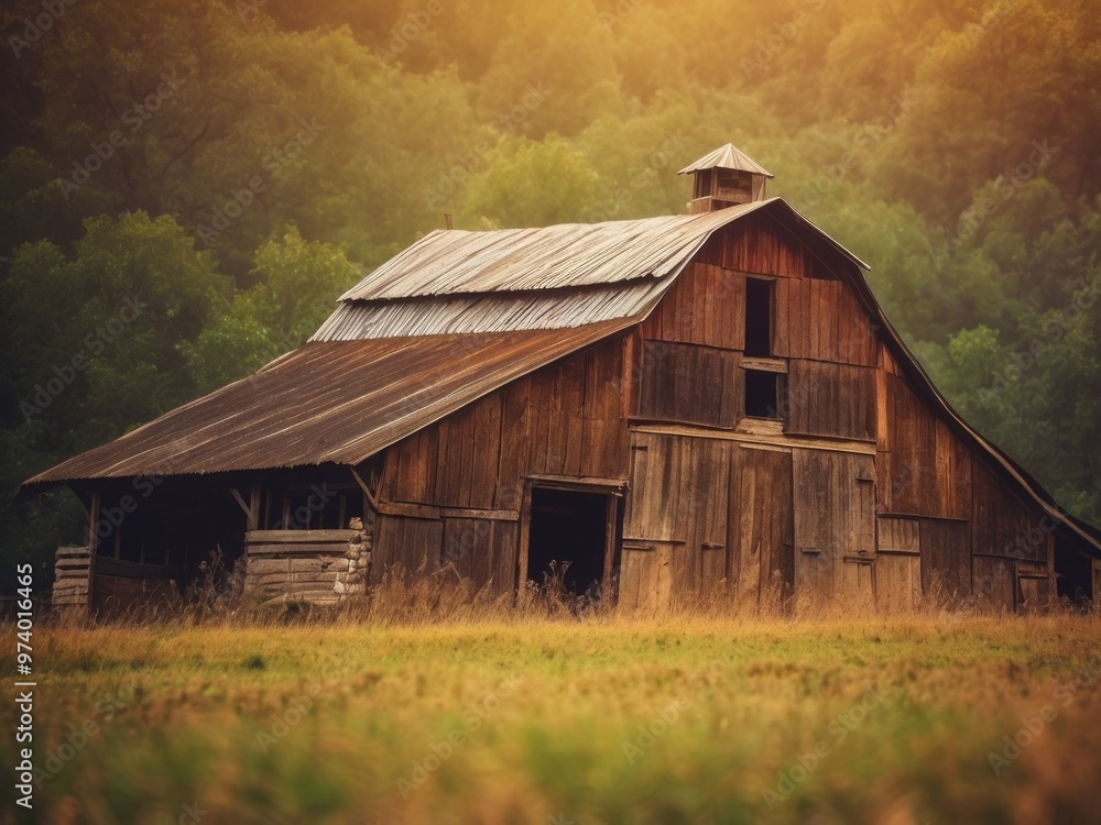 Aged and rustic rural farm barn structure. Aged and rustic rural farm barn structure.