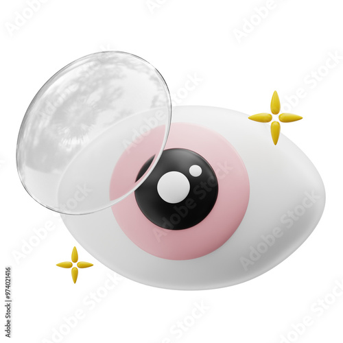 Contact Lens 3d Icon Illustration