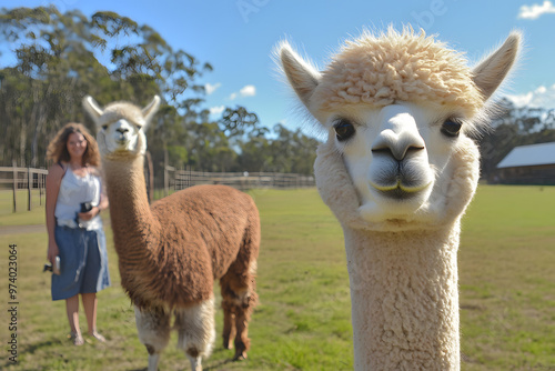 Alpaca in a mountain.