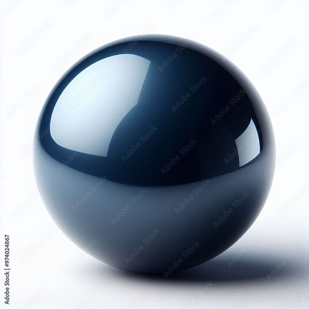 A shiny dark bluish 3D sphere with a glass-like appearance reflecting light and showcasing a transparent bubble design A shiny dark bluish 3D sphere with a glass-like appearance reflecting light and showcasing a transparent bubble design