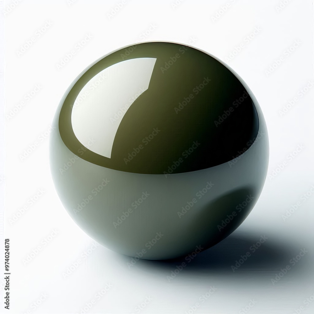 A shiny dark green 3D sphere with a glass-like appearance reflecting light and showcasing a transparent bubble design A shiny dark green 3D sphere with a glass-like appearance reflecting light and showcasing a transparent bubble design