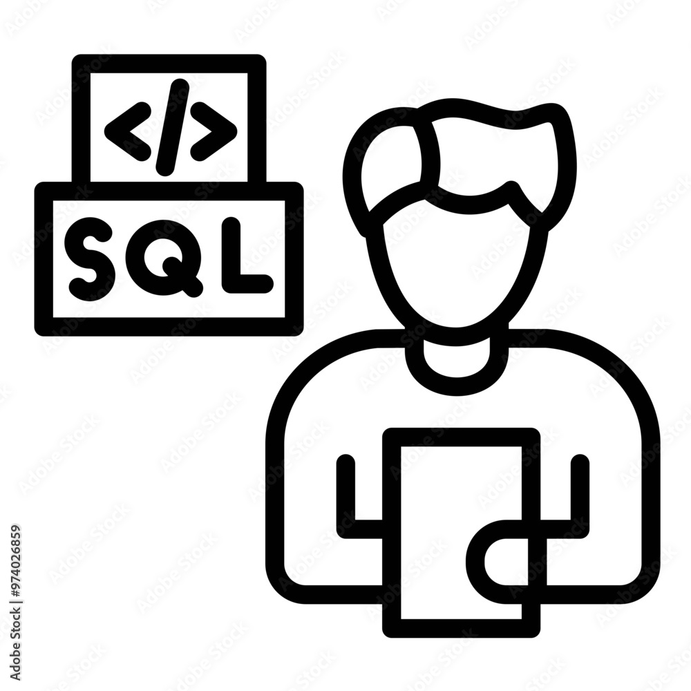 Obraz premium Sql Icon