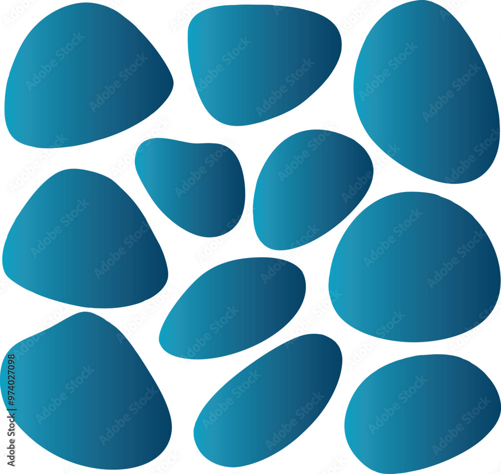 Decorative Blue Stones Rocks pattern Pebbles Vector Decorative Blue Stones Rocks pattern Pebbles Vector