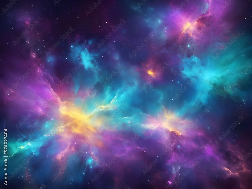 abstract pastel electro modern futuristic texture background deep cosmic space nebula with vivid turquoise purple and yellow bokeh light gleaming effect abstract pastel electro modern futuristic texture background deep cosmic space nebula with vivid turquoise purple and yellow bokeh light gleaming effect