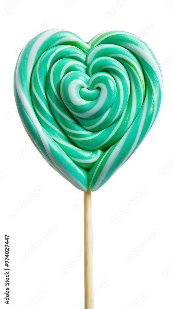 green mint Swirl Lollipop Candy green mint Swirl Lollipop Candy